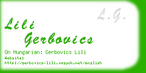 lili gerbovics business card
